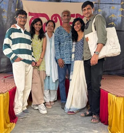Ruthuparna with Anarghya and her family